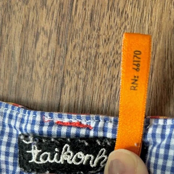 TAIKONHU Seersucker Plaid Patchwork Bermuda Shorts Preppy Coastal Y2K Style | S - Picture 15 of 15